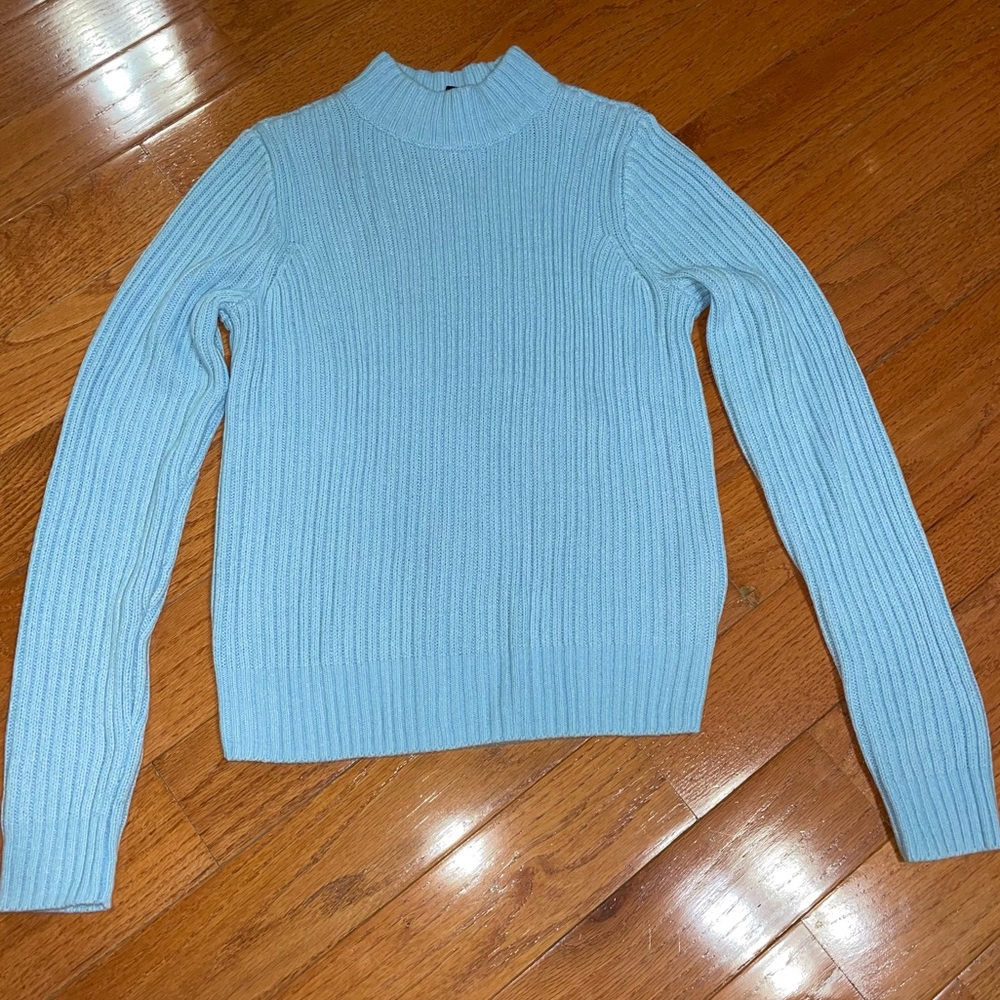 H&M Mock Neck Ribbed Sweater